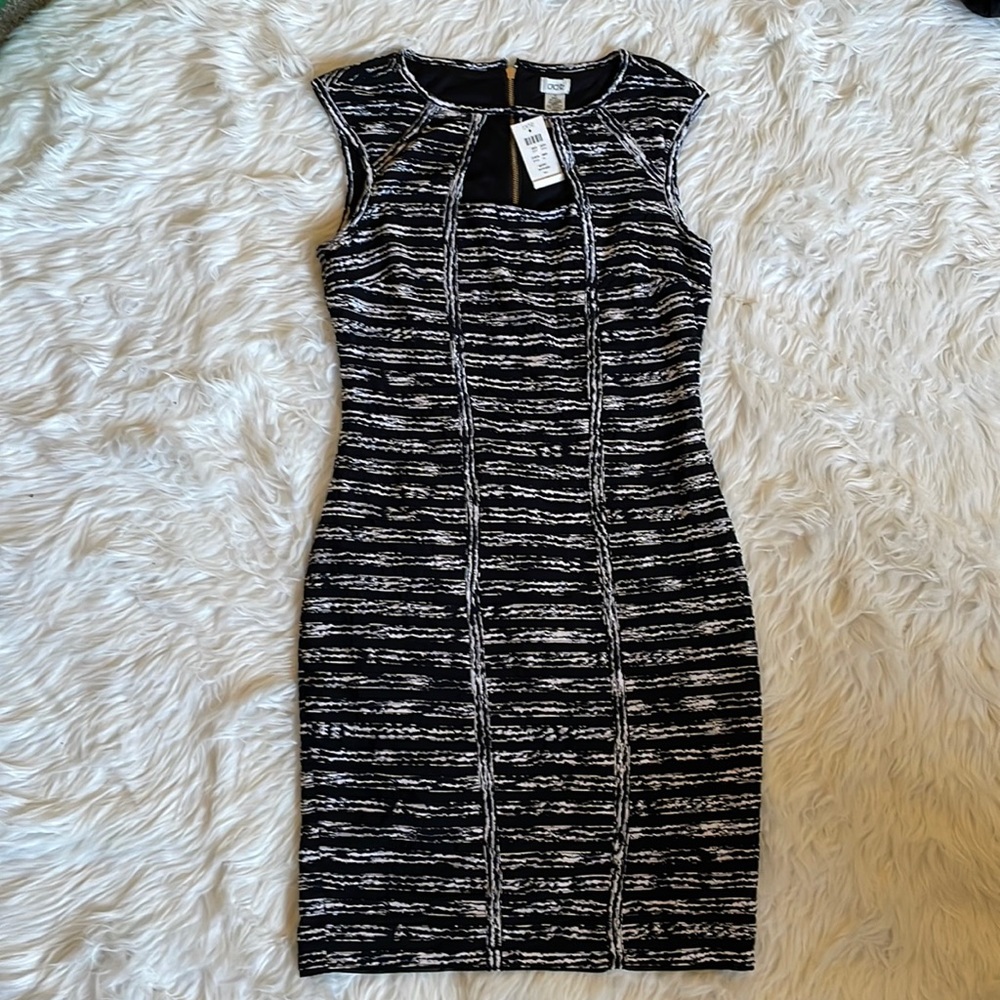 Black and white cocktail dress
